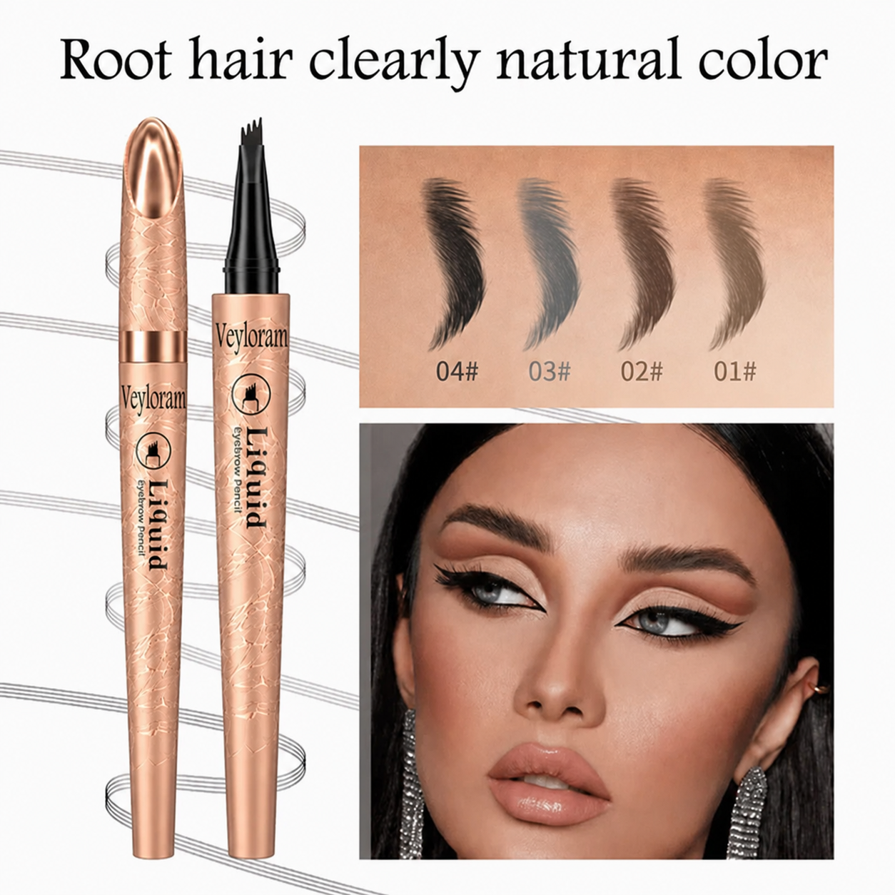 Veyloram 3D Waterproof Microblading Eyebrow Pen | Buy 1 Get 1 FREE
