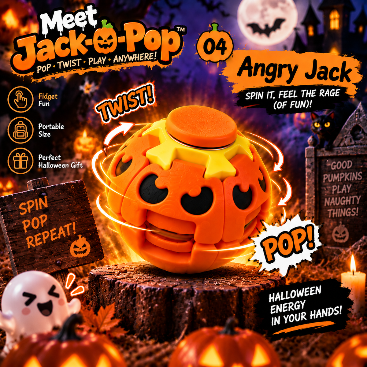 Meet Jack-O-Pop 🎃  The Pumpkin You’ll Keep Pressing