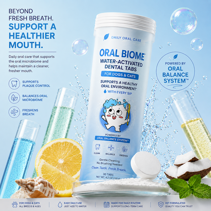 Daily Dental Water Tabs — Oral Microbiome Support for Dogs & Cats