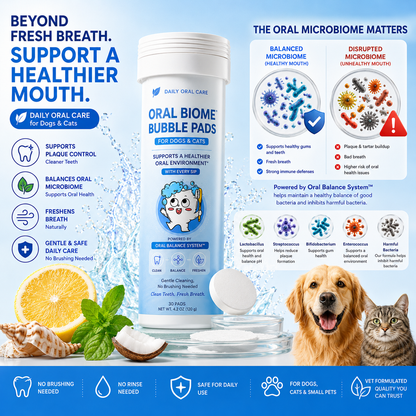 Daily Dental Water Tabs — Oral Microbiome Support for Dogs & Cats