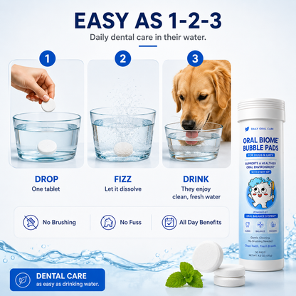 Daily Dental Water Tabs — Oral Microbiome Support for Dogs & Cats