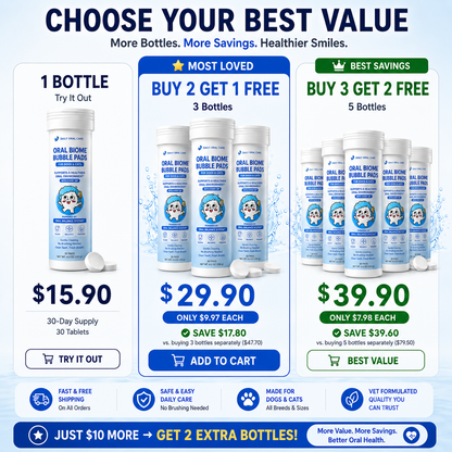 Daily Dental Water Tabs — Oral Microbiome Support for Dogs & Cats