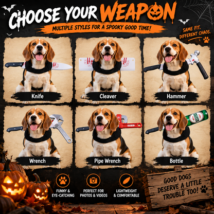 Caught Red-Pawed Funny Halloween Pet Costume